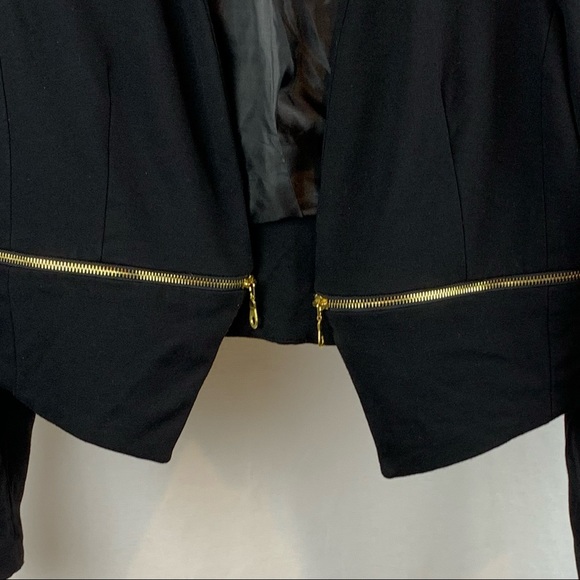Philosophy black blazer with gold zipper accents, size XL - Picture 3 of 6